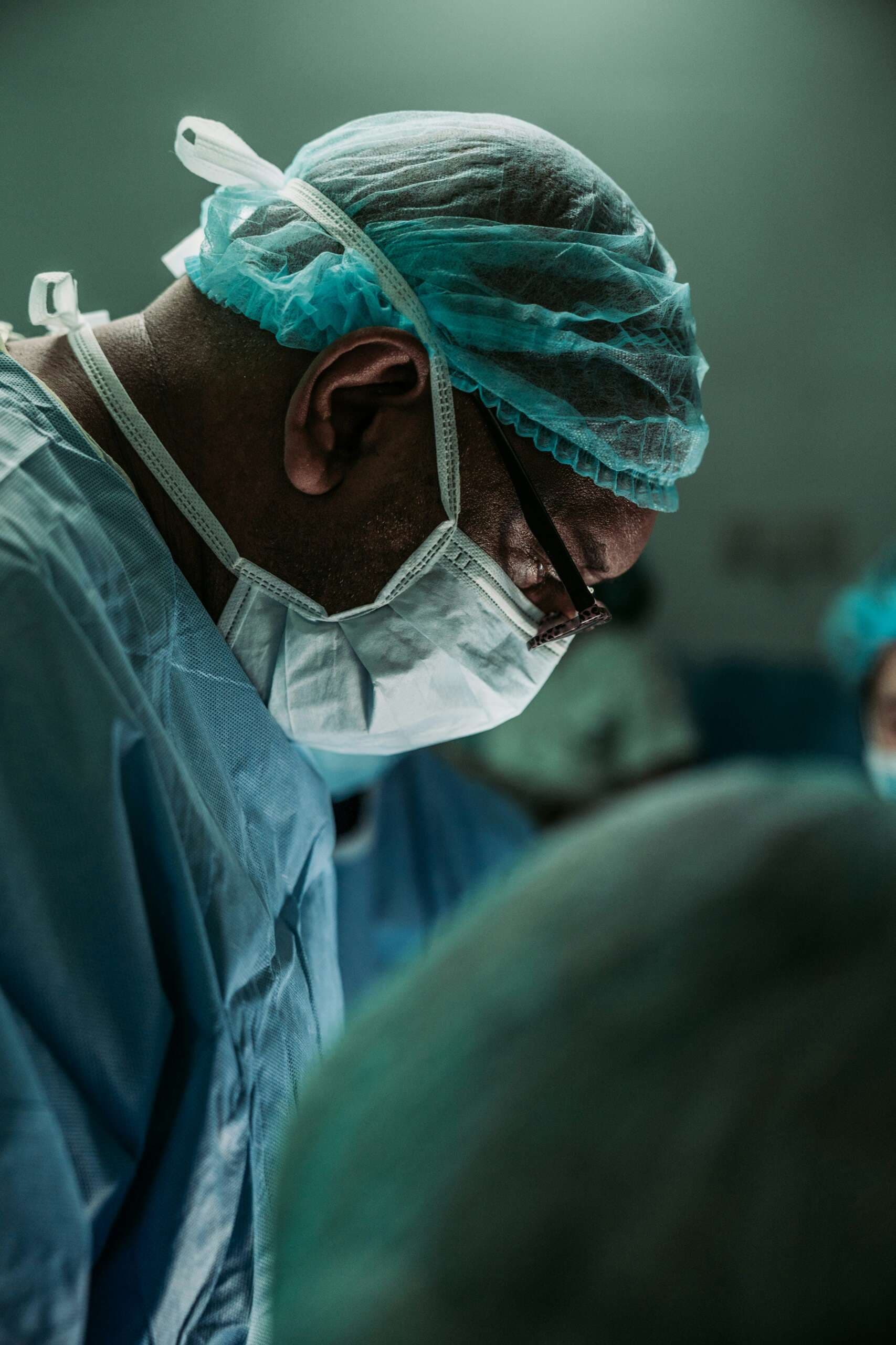 Healthcare professional preparing for a procedure