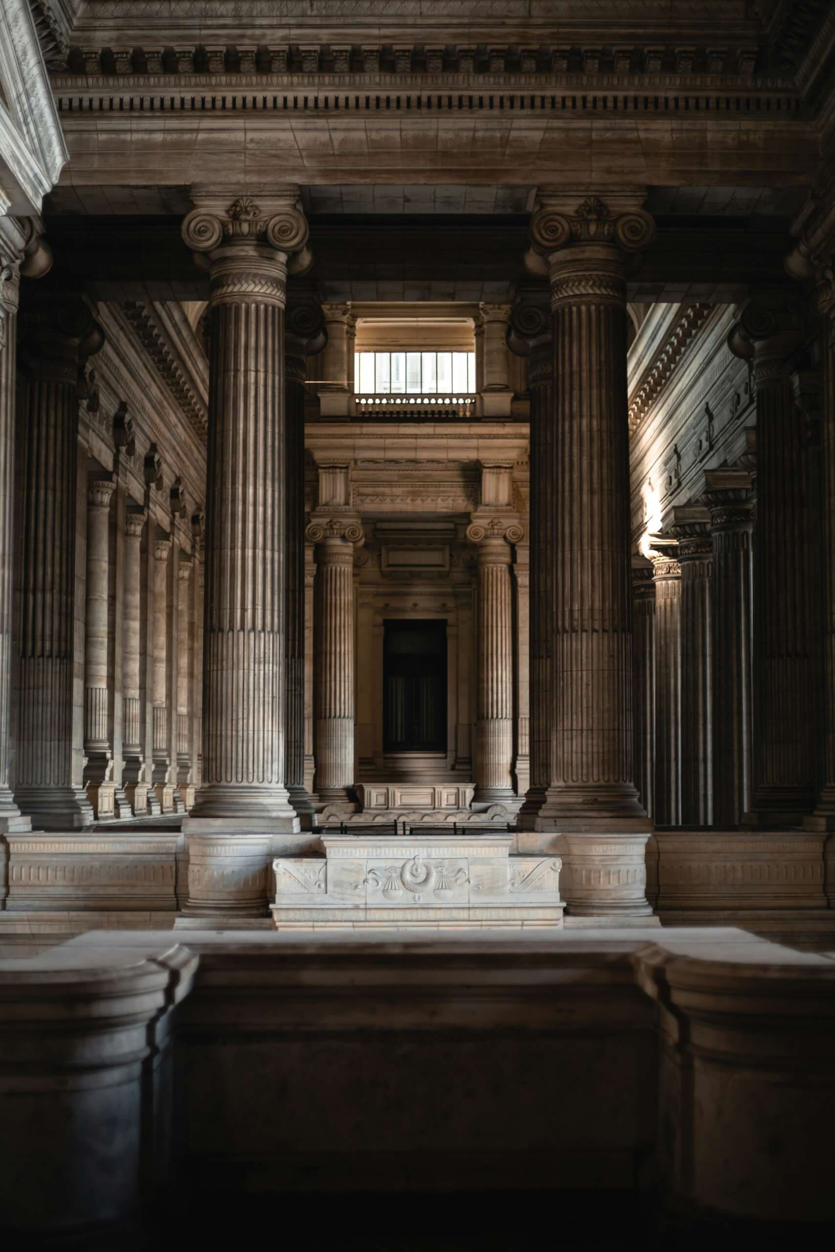 Law firm library and columns