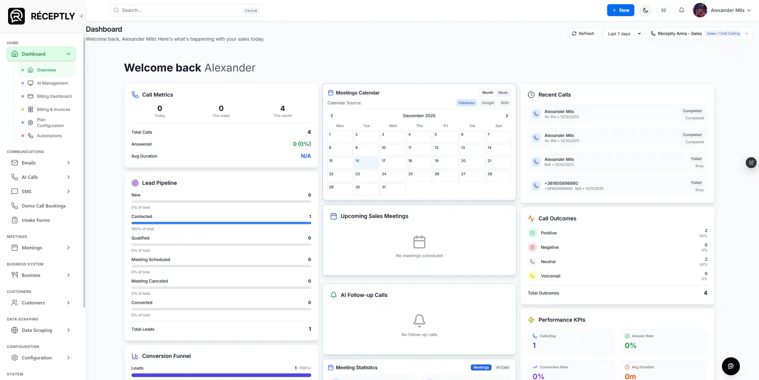 Screenshot of a desktop project management dashboard with a task list, overview panel, and left sidebar.